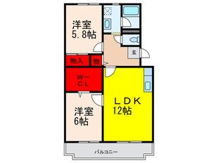 桐朋ハイツの物件間取画像